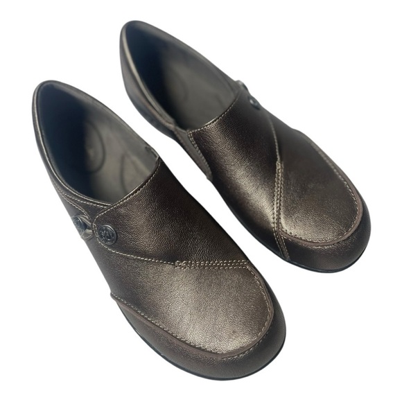 NWT Clarks Women’s Ashland Lane Leather Metallic Slip On Loafers - Picture 8 of 9